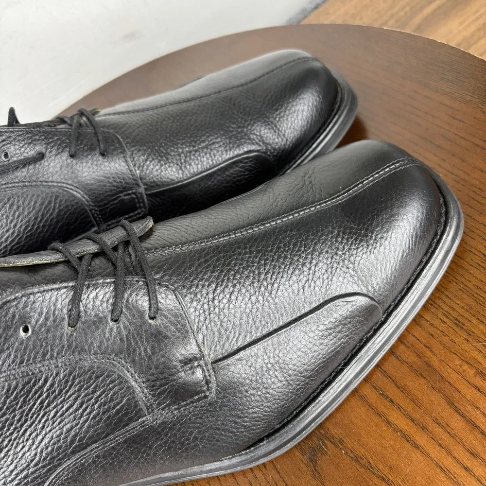Studio Belvedere Bay Bridge Oxford Shoes Men's 13 EEE Black Pebble Leather Derby
